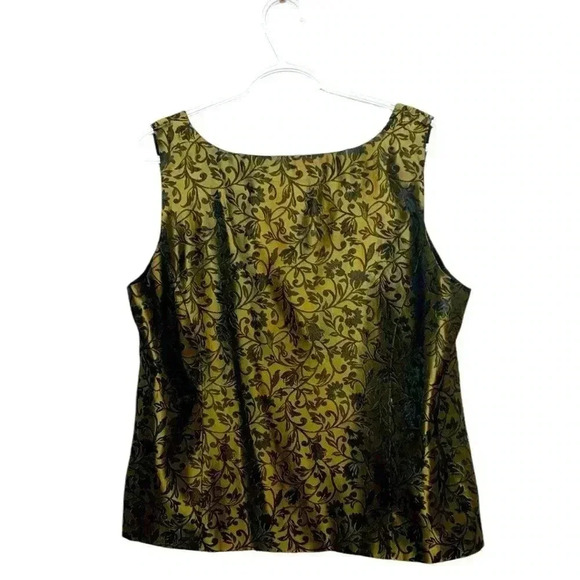 Chapter One Vintage Bronze and Black Vest. Fully Lined. Holiday Season Size  16 - Picture 3 of 10